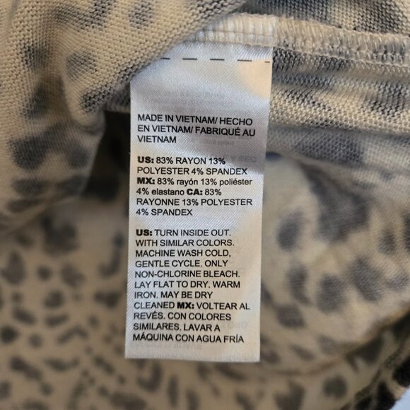 Chico's L/S‎ animal print open tie front cardigan NWOT Size 3/XL - Picture 6 of 7